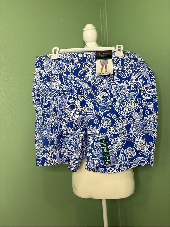 Rafaella Pants - Rafaella Royal Blue & White Floral Men's Shorts